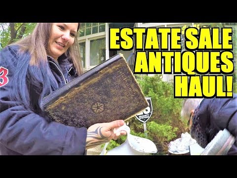 Ep25: LOOK AT ALL THE ANTIQUES WE GOT AT THIS ESTATE SALE! - The ORIGINAL GoPro Yard Sale Vlog!
