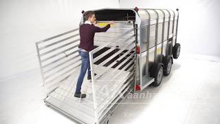 Ifor-Williams TA510G10 Veetrailer tandemas 426x178x183cm 3500kg video