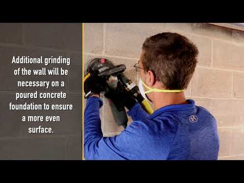 Part of a video titled Carbon Fiber Foundation Repair | StablWall Stair Step Cracks Install ...