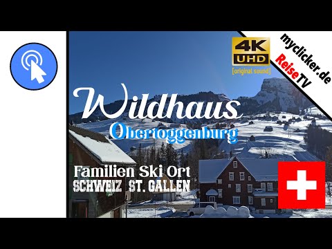 Wildhaus Obertoggenburg Schweizer Dorf im Schnee St  Gallen 4k dji uhd original sound Winter 2022