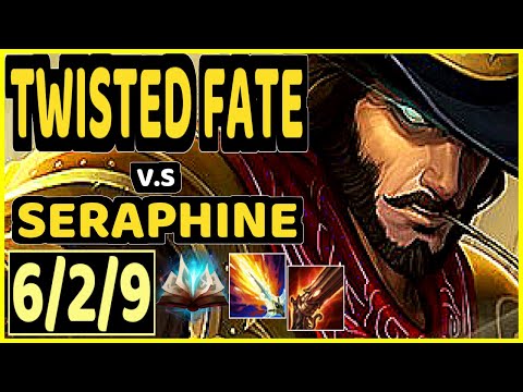 TWISTED FATE vs SERAPHINE - 6/2/9 KDA MID GAMEPLAY - KR Ranked GRANDMASTER