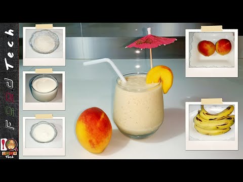 Peach Smoothie Recipe Mix Fruit Weight Loss Drink l Banana Peach Smoothie Recipes by Food Tech