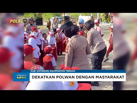 WAKAPOLRES KATINGAN PIMPIN POLWAN BAGIKAN RATUSAN MAKANAN DI SDN 6 TELANGKAH