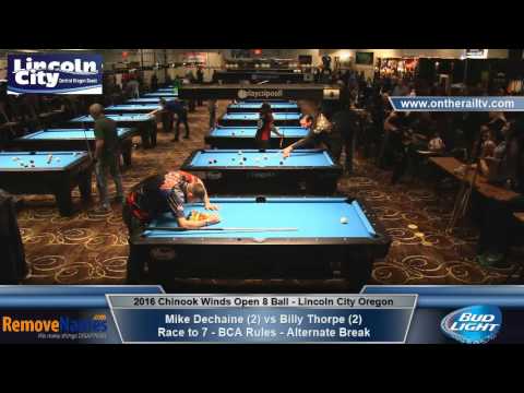 Mike Dechaine vs Billy Thorpe & Skyler Woodward vs Shaun Wilkie - 2016 CWO 8 Ball Championships