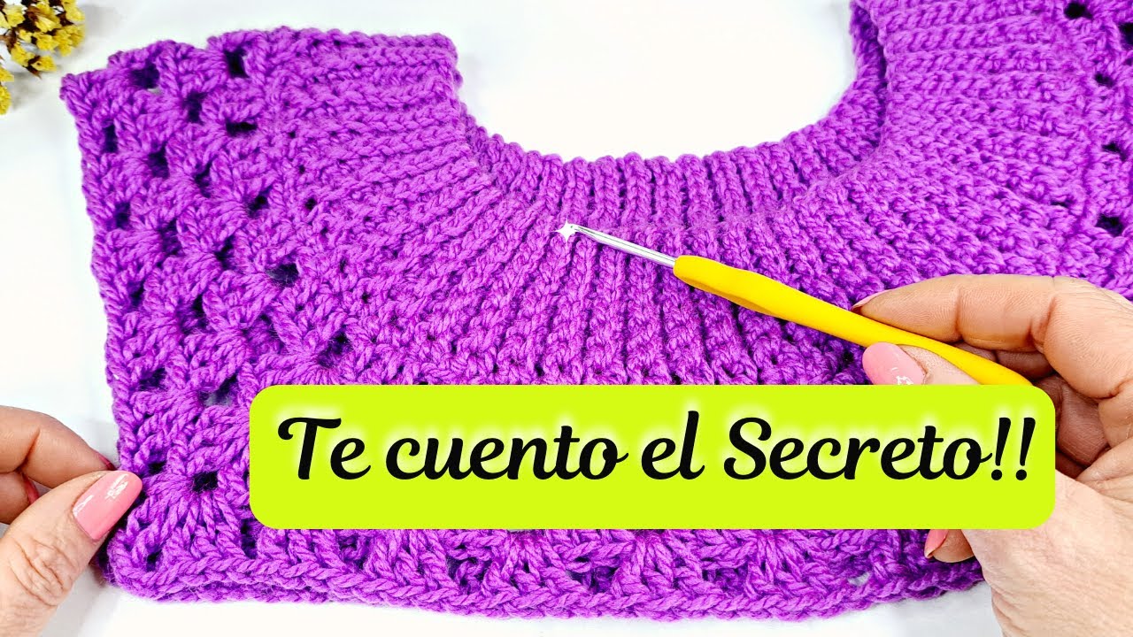 Круглая кокетка крючком. Видео МК | Вязание крючком для начинающих