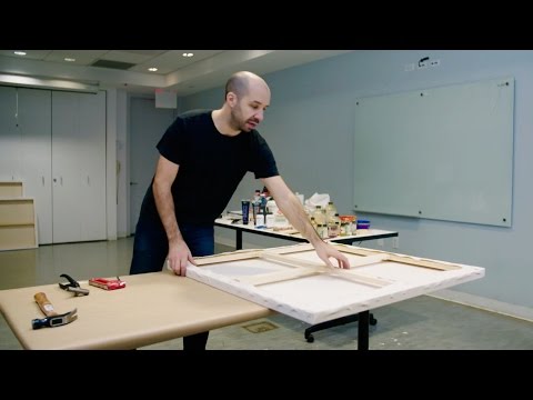 How to stretch a large canvas