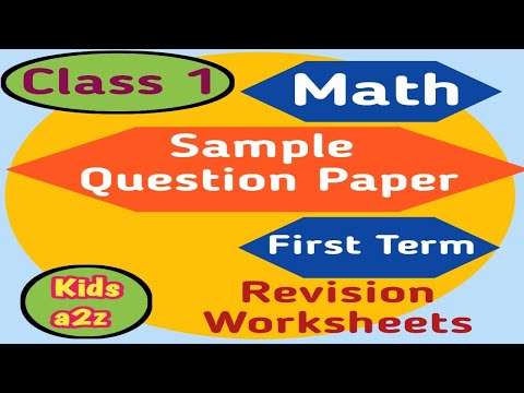 Class 1 Math Sample Question Paper | Class 1 Math Revision Worksheet | Maths Worksheet for Class 1