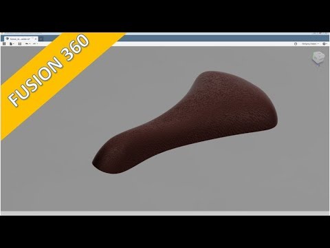 Bicycle saddle Fahrradsattel Fusion 360 Training Surfaces