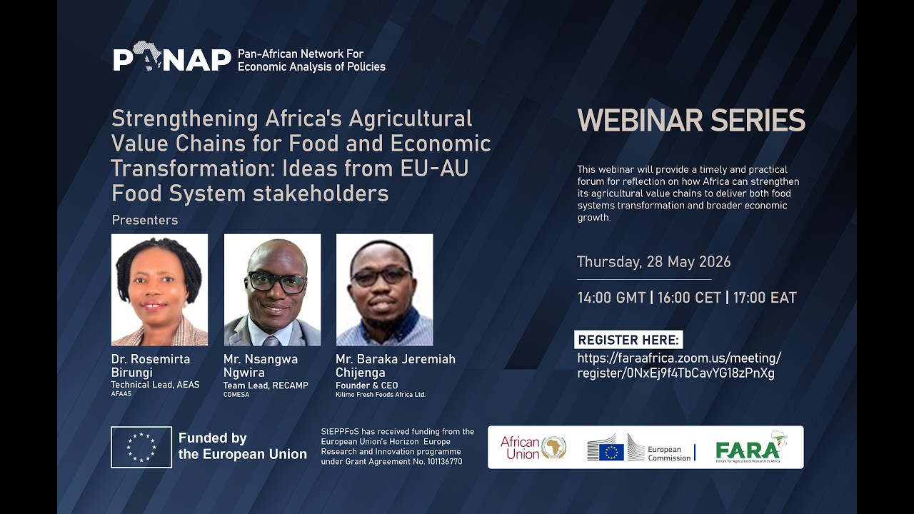 PANAP Webinar: Strengthening Africa’s Agricultural Value Chains for Food and Economic Transformation