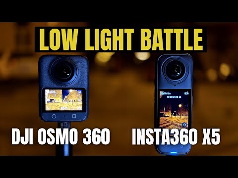 DJI OSMO 360 vs Insta360 X5 | Low Light Night Drive Test in Prague | 360° Spherical  | No talking