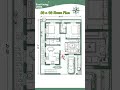 30 x 40 House Plan, East facing 2BHK, 30 by 40 Home Plan, 30*40 House Design with Car Parking