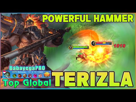 Terizla Powerful Hammer  Build ! Top Global Terizla by BabayegaPRO ~ MLBB