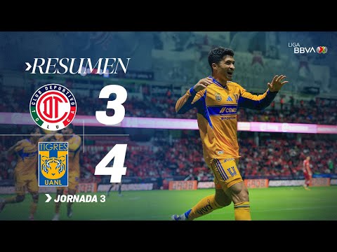TOLUCA 3-4 TIGRES J3 | Los Incomparables abollan la corona del Campeón | Apertura 2025