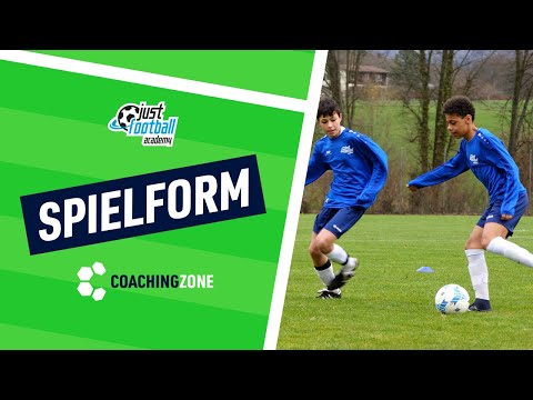 Fussballtraining: Passform mit Hinterlaufen im 2 gegen 1