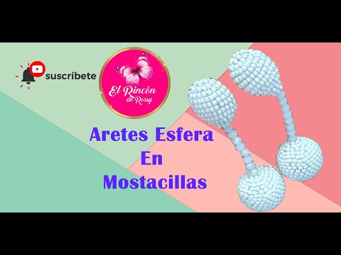 Aretes  esfera en mostacillas💋