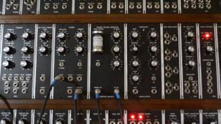 Geiger counter synth module with uranium ore