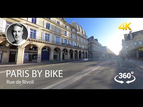 🇫🇷 Paris by bike, 4K, 360°, Rue de Rivoli, Come ride with me...