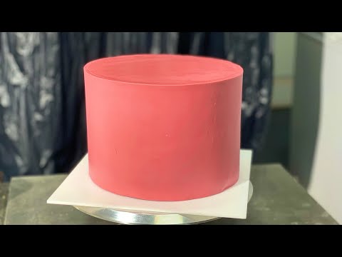 How to achieve sharp edge on a fondant cake | Easy paneling method of covering a fondant cake