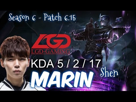 LGD MaRin SHEN vs IRELIA TOP - Patch 6.15 KR Ranked | League of Legends