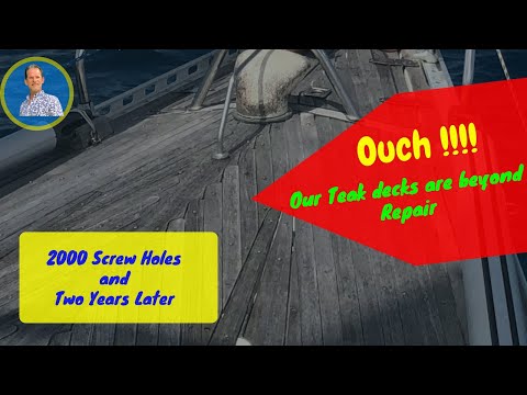 S/Y Aloof  Sailboat Teak Deck Removal and Fiberglass Sailboat Deck Repair Part 1