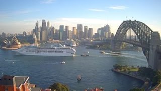 Sea Princess departing Sydney Harbour 10 April 2016