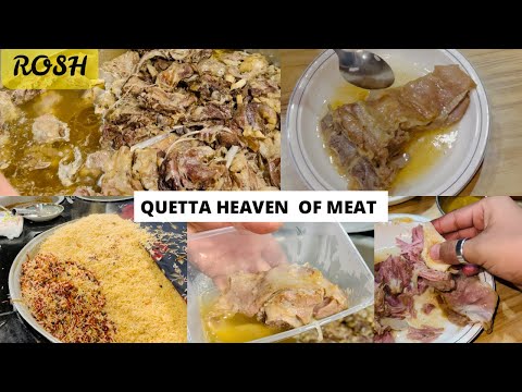 The Most Amazing Mutton Namkeen Rosh of Shah Wali Restaurant. 80 Years Old Food Center in Quetta