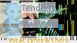 🎹Tenderly, Chord &amp; Lyrics, Bette Midler, Synthesia Piano
