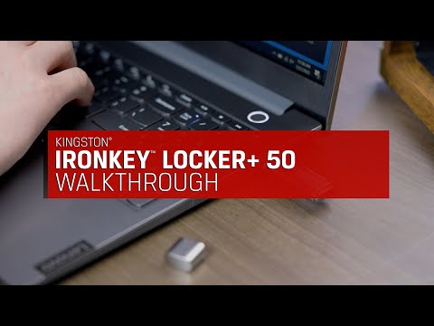 "Kingston Pendrive" 32 GB "IronKey Locker Plus" 50 AES šifravimo video
