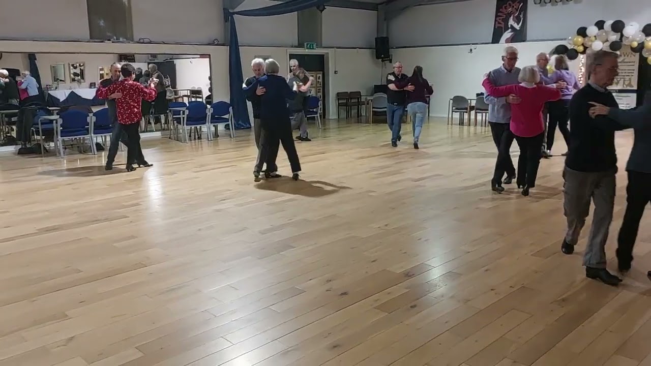 Our Intermediate Sequence class dancing the King Charles Waltz.