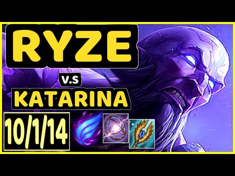 SKT T1 FAKER (RYZE) vs KATARINA - 10/1/14 KDA MID GAMEPLAY - KR Ranked DIAMOND