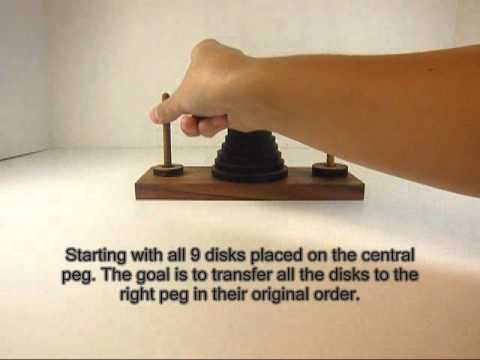 Tower of hanoi - math wooden Puzzle game, Brain Teaser - All about