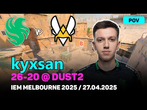 CS2 POV Falcons kyxsan (26/20) vs Vitality (dust2) @ IEM Melbourne 2025 Grand final | Apr 27, 2025