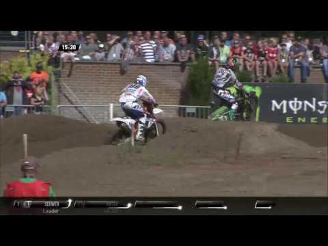 Dylan Ferrandis passes Brian Bogers Fiat Professional MXGP of Belgium MX2 Race 2 2016