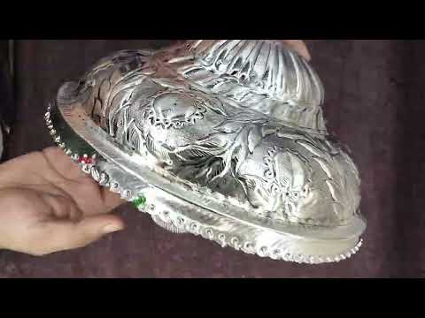 Traditional Hanging Chatra, Umbrella for Hindu God & Goddess Decoration (12inches Diameter) video