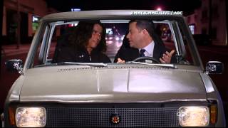 Kai the Hitchhiker and Jessob Reisbeck on Jimmy Kimmel Live (approved for use by Jimmy Kimmel Live)