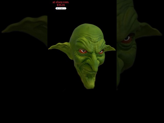 Vídeo relacionado con WLLLTY Máscara de Halloween Verde Goblin Diablo Máscara integral Halloween Cosplay Party Monster Disfraz Puntales Demonio aterrador Máscaras de látex Adulto Talla única