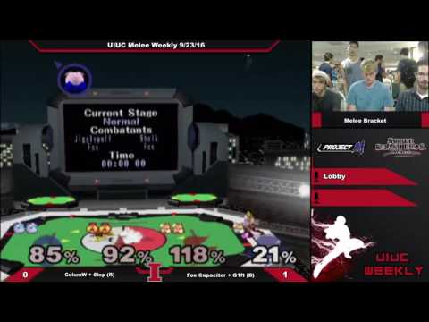 [Smashing Illini Weekly]  ColumW + Slop (R) vs. Fox Capacitor + G1ft (B) SSBM Doubles