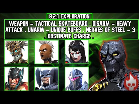 ACT 8.2.1 WEAPON TACTICAL SKATEBOARD. DISARM HEAVY ATTACK.UNARM - UNIQUE BUFFS. | BLACK PANTHER BOSS