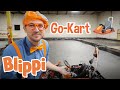 Blippi Goes Go Kart Racing Vehicle Videos For Kids With Blippi