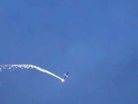 Gliding with pyrotechnics