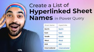Create a List of Hyperlinked Sheet Names in Excel