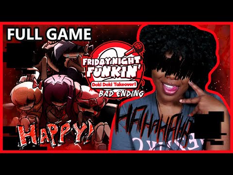 HAPPY? | Friday Night Funkin Mod Doki Doki Takeover Bad Ending [FULL GAME]