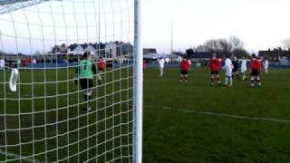 preview picture of video 'AFC Fylde go close to taking the lead (2) against Needham Market FC in the FA Vase - 24/01/2009'