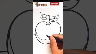 🍏 Simple Apple Drawing and Coloring for Beginners #shorts #viral #trending #tiktok #appledrawing