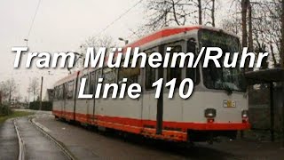 preview picture of video 'Straßenbahnlinie 110 der Mülheimer Verkehrsgesellschaft mbH, Mülheim an der Ruhr im Jahr 2011'