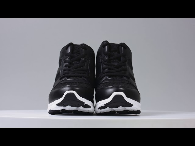 CALTO Herenschoenen met onzichtbare lengteverhoging - Ultra lichte sportieve sneakers - 6,6 cm hoger, Zwart, 10 UK