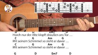 Bald nun ist Weihnachtszeit, Weihnachtslied mit Akkorden & Text für Gitarre!