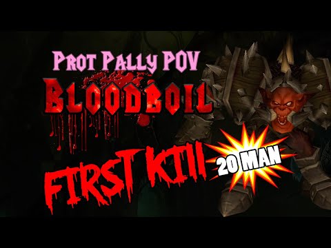 Gurtogg Bloodboil Prot Paladin POV 20 Man First Kill - TBC Classic