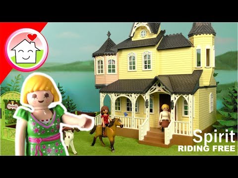 Playmobil Pferde Spirit Riding Free - Wohnhaus und Pferdebox  - Familie Hauser