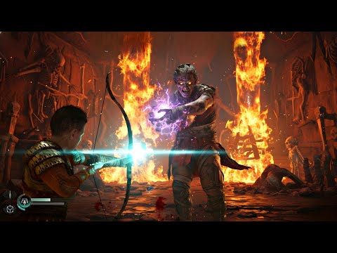 ATREUS vs GRYLA: The Giant Witch Boss Fight | God of War Ragnarök 60FPS